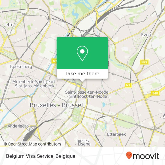 Belgium Visa Service kaart