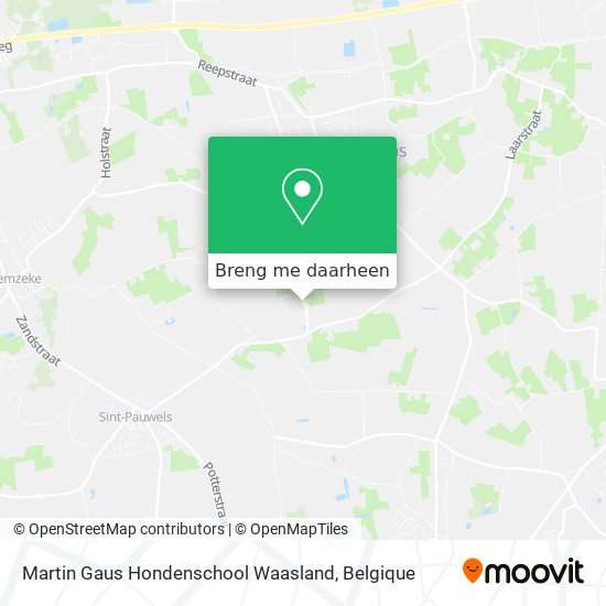 Martin Gaus Hondenschool Waasland kaart