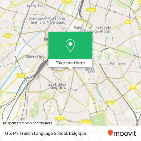 G & P's French Language School kaart