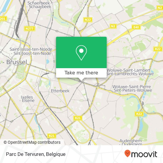 Parc De Tervuren kaart