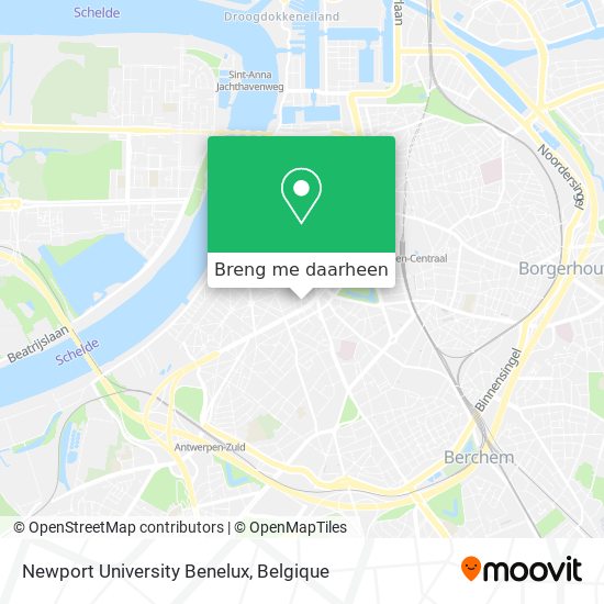 Newport University Benelux kaart
