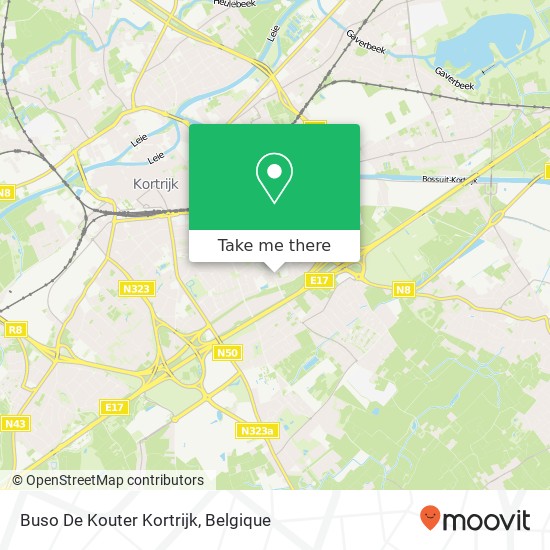 Buso De Kouter Kortrijk kaart