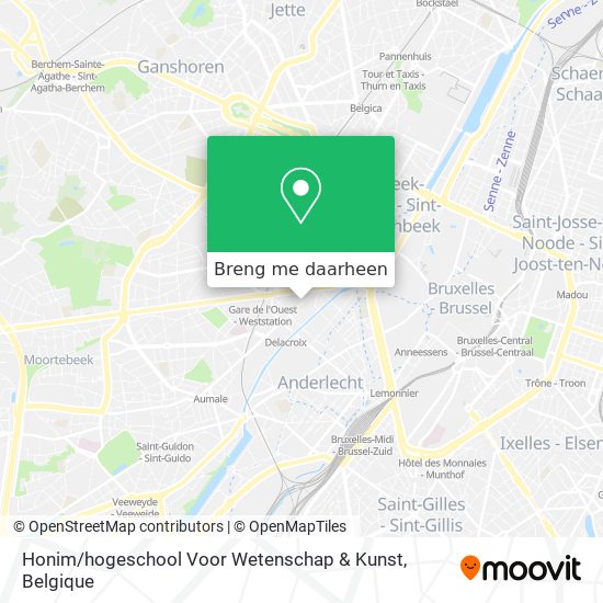 Honim / hogeschool Voor Wetenschap & Kunst kaart