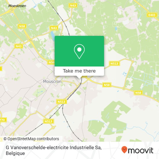 G Vanoverschelde-electricite Industrielle Sa kaart