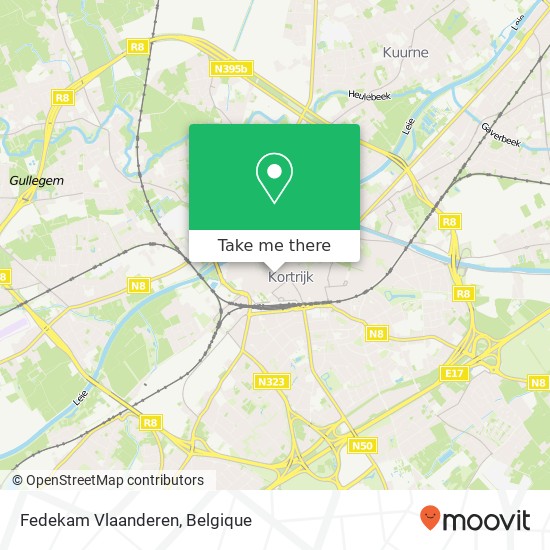 Fedekam Vlaanderen kaart