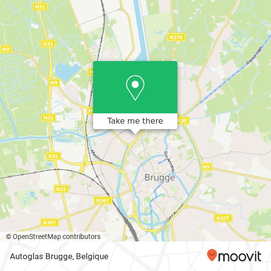 Autoglas Brugge kaart