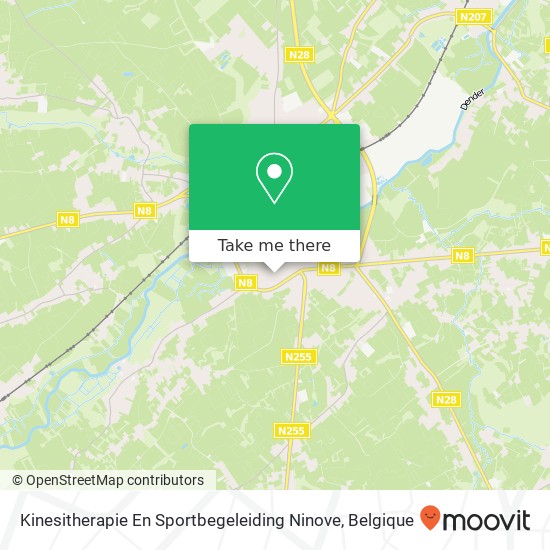 Kinesitherapie En Sportbegeleiding Ninove kaart