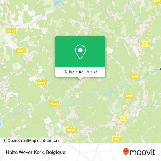 Halte Wever Kerk kaart