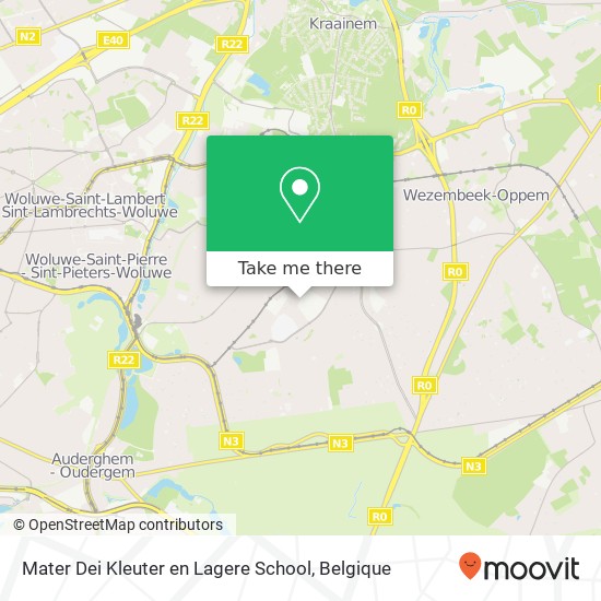 Mater Dei Kleuter en Lagere School kaart