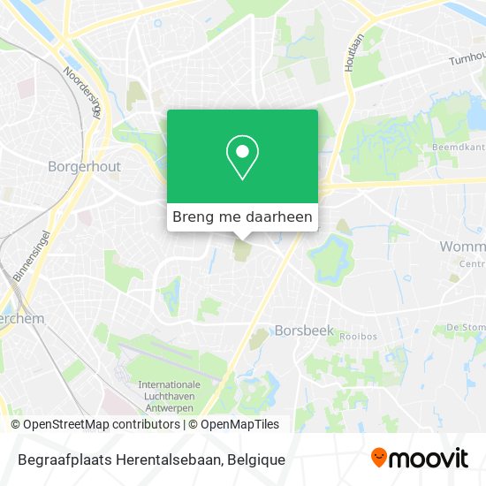 Begraafplaats Herentalsebaan kaart