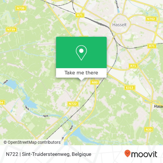 N722 | Sint-Truidersteenweg kaart