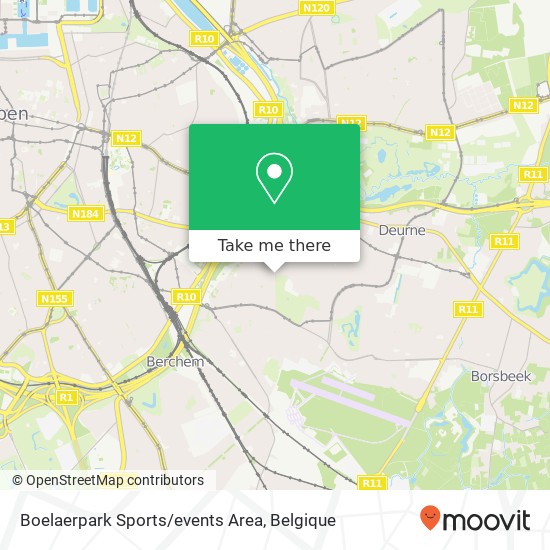 Boelaerpark Sports/events Area kaart