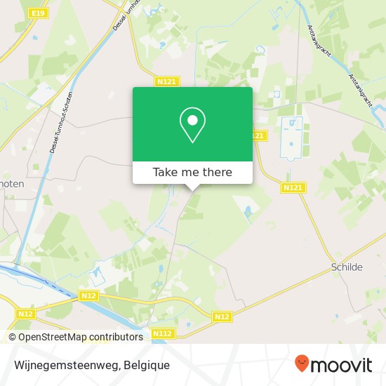 Wijnegemsteenweg kaart