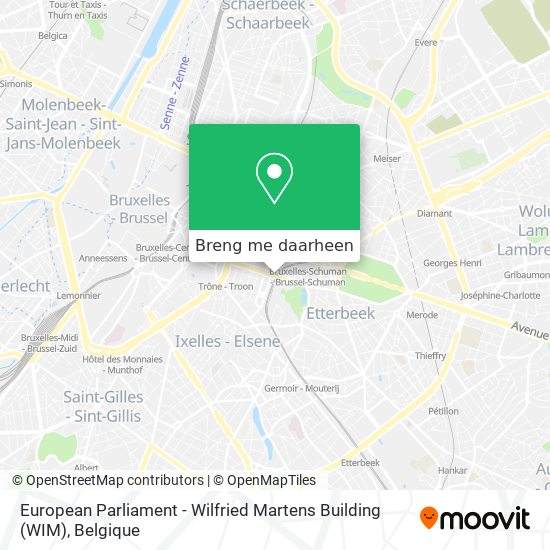 European Parliament - Wilfried Martens Building (WIM) kaart