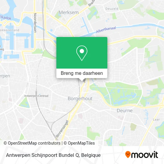 Antwerpen Schijnpoort Bundel Q kaart
