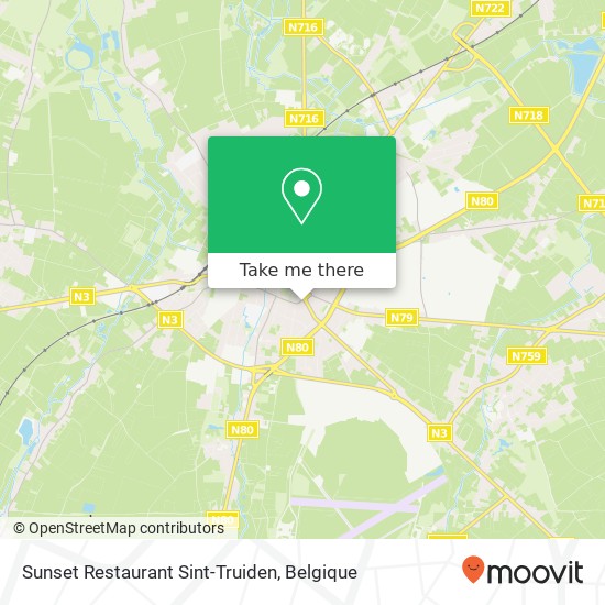 Sunset Restaurant Sint-Truiden, Naamsevest 4 3800 Sint-Truiden kaart