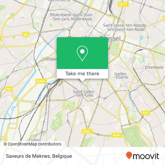 Saveurs de Meknes, Parvis Saint-Gilles 10 1060 Saint-Gilles kaart