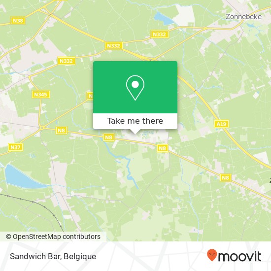 Sandwich Bar, Meenseweg 8902 Ieper kaart