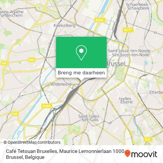 Café Tetouan Bruxelles, Maurice Lemonnierlaan 1000 Brussel kaart