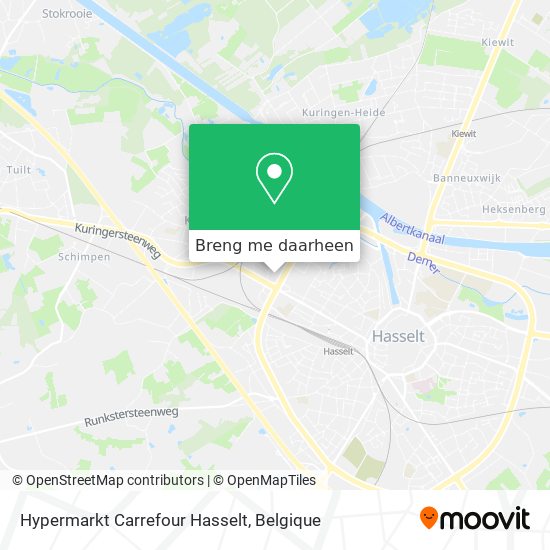 Hypermarkt Carrefour Hasselt kaart