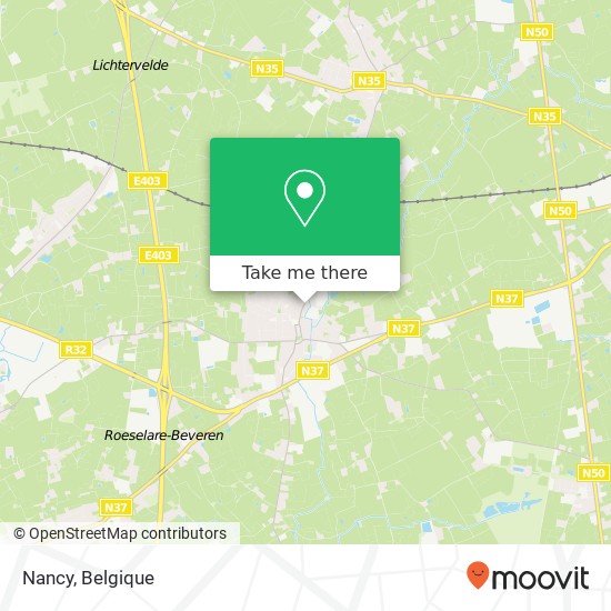 Nancy, Stationsstraat 40 8850 Ardooie kaart