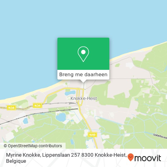 Myrine Knokke, Lippenslaan 257 8300 Knokke-Heist kaart