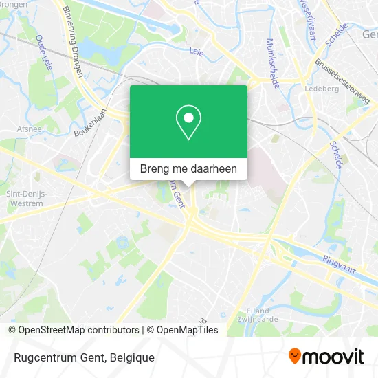 Rugcentrum Gent kaart