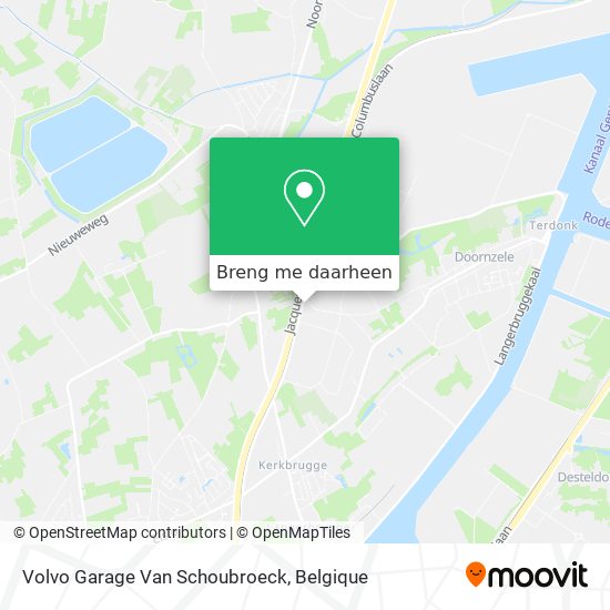 Volvo Garage Van Schoubroeck kaart