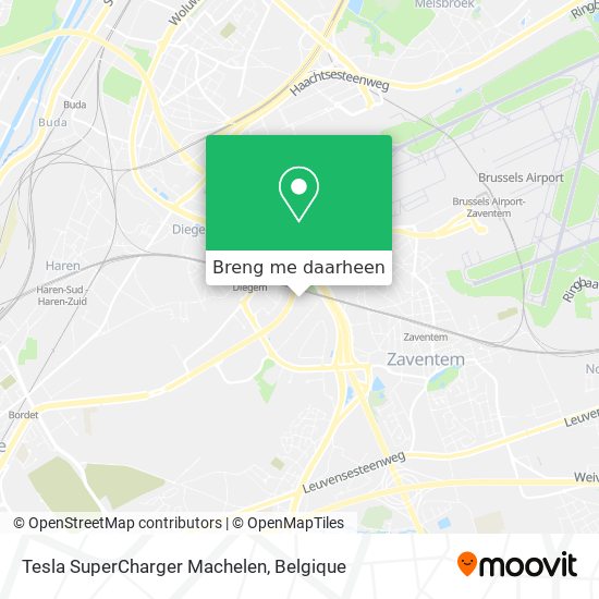 Tesla SuperCharger Machelen kaart