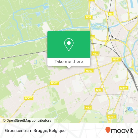 Groencentrum Brugge kaart