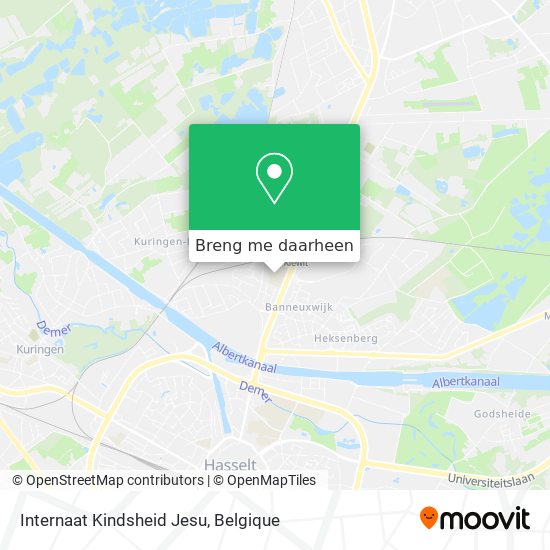 Internaat Kindsheid Jesu kaart