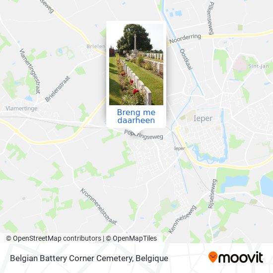 Belgian Battery Corner Cemetery kaart