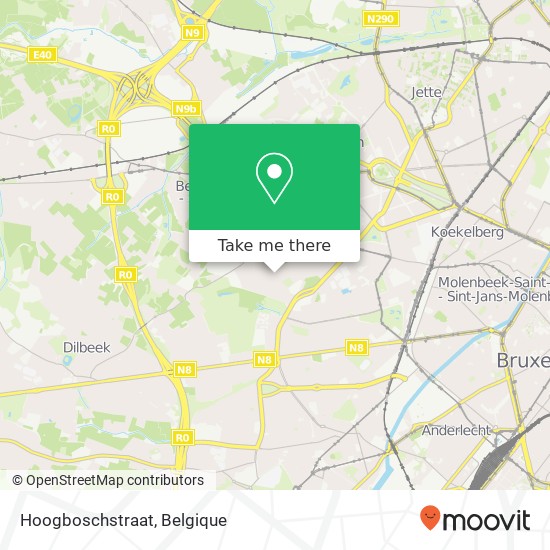 Hoogboschstraat kaart