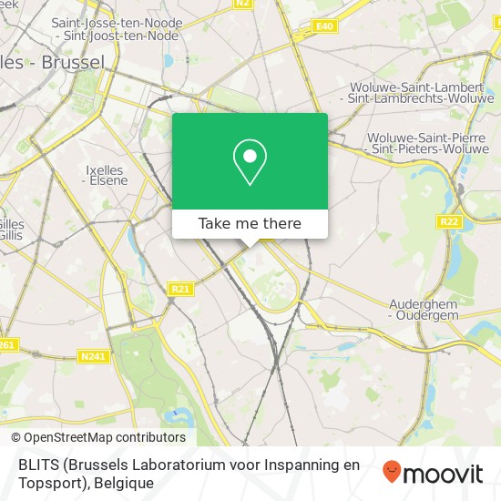 BLITS (Brussels Laboratorium voor Inspanning en Topsport) kaart