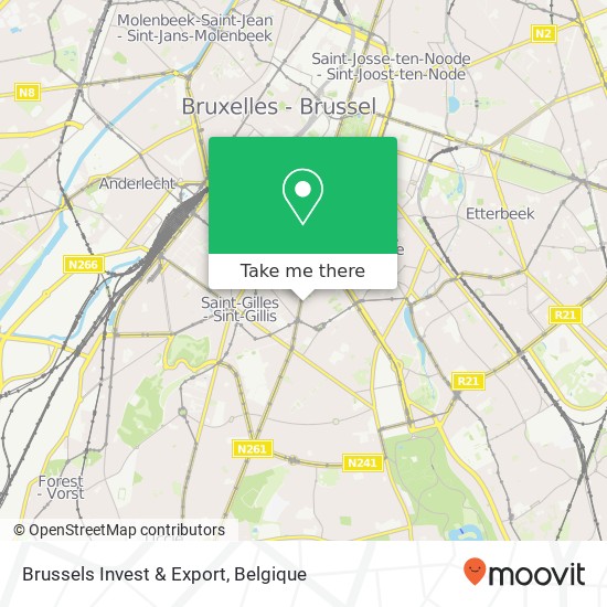 Brussels Invest & Export kaart
