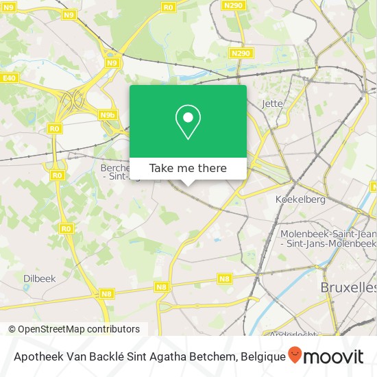 Apotheek Van Backlé Sint Agatha Betchem kaart