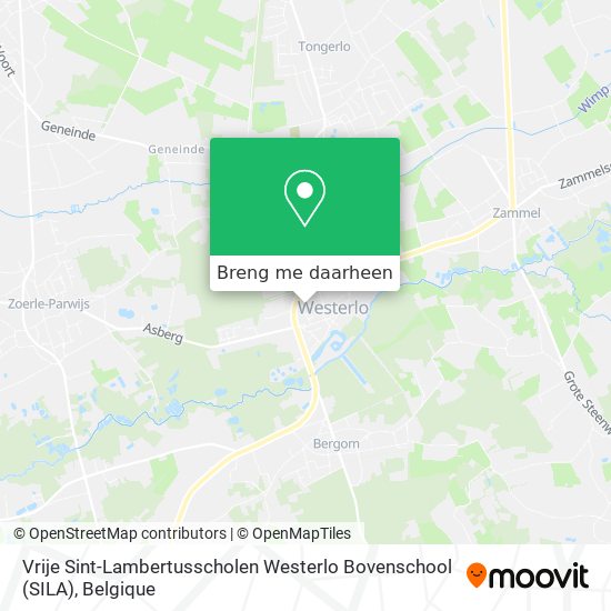 Vrije Sint-Lambertusscholen Westerlo Bovenschool (SILA) kaart