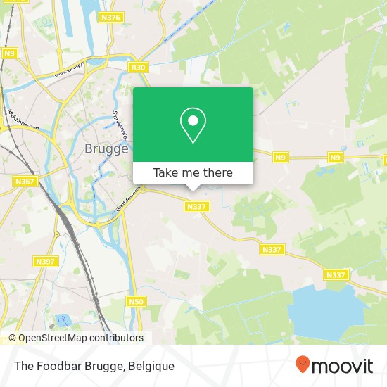 The Foodbar Brugge kaart
