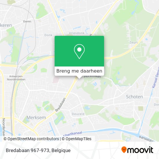 Bredabaan 967-973 kaart