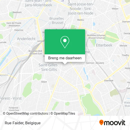 Rue Faider kaart