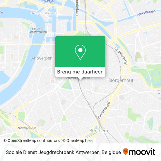 Sociale Dienst Jeugdrechtbank Antwerpen kaart
