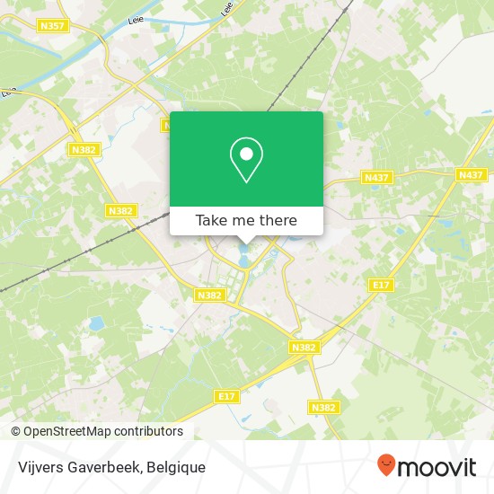 Vijvers Gaverbeek kaart