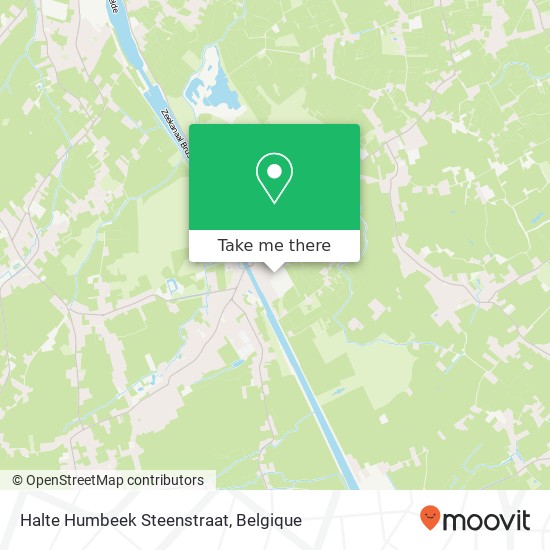 Halte Humbeek Steenstraat kaart