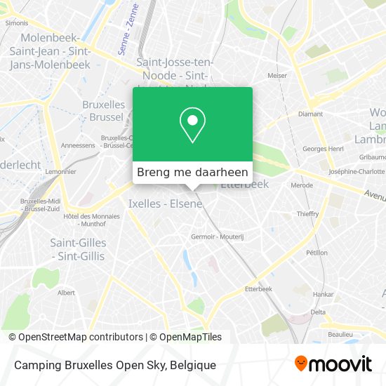 Camping Bruxelles Open Sky kaart