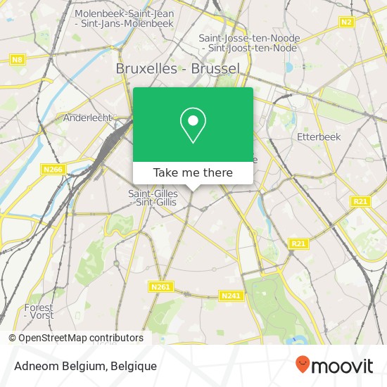 Adneom Belgium kaart