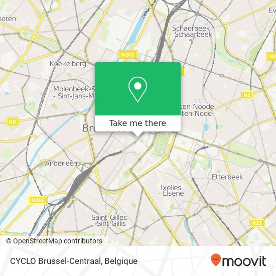 CYCLO Brussel-Centraal kaart
