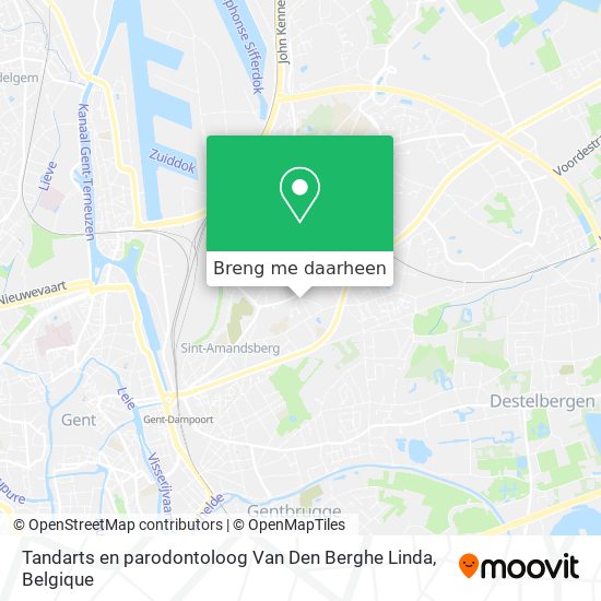 Tandarts en parodontoloog Van Den Berghe Linda kaart