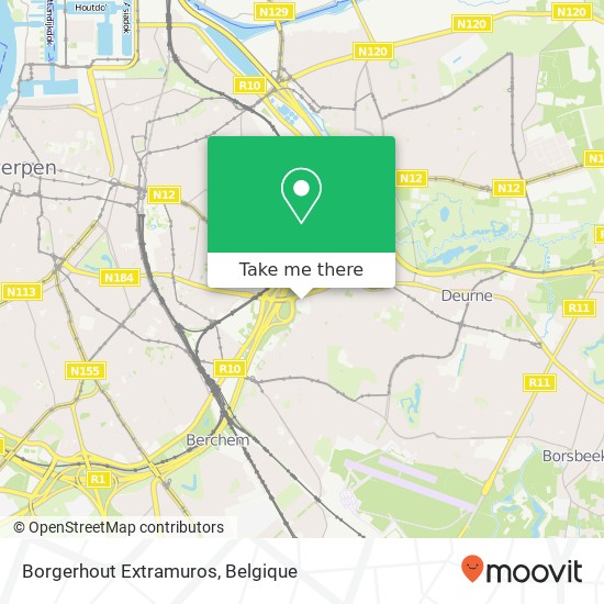 Borgerhout Extramuros kaart