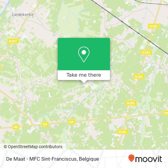 De Maat - MFC Sint-Franciscus kaart