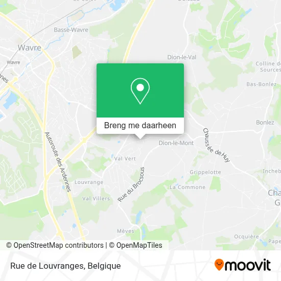 Rue de Louvranges kaart